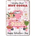 thumbnail image 1 of Letreros de metal vintage rústicos de chocolate caliente para San Valentín, letrero decorativo de hojalata, póster de metal de 12 x 8 pulgadas, 1 of 4