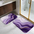 thumbnail image 5 of Purple and Gold Marble Pattern Bath Mat Set Of 2,Non-Slip Rug for Bathroom,Kitchen,Bedroom,Entrance, 30x17 and 23.5x15.7 Inches, 5 of 5
