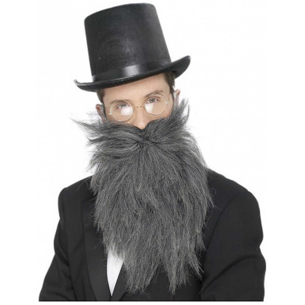 Long Beard & Tash Adult Grey Long Beard & Tash Adult Grey