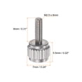 thumbnail image 2 of Uxcell 4Pcs Round Flat Head Knurled Thumb M2.5x8mm Hand Clamping Threaded Screws Knob Bolts for Calipers, 2 of 5