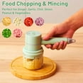 thumbnail image 5 of Xylobyte 2-in-1 Electric Hand Mixer, Electric Whisk, Mini Onion Chopper 10Oz, Small Cordless Hand Blender, 3 Speed Rechargeable Food Processor for Baby Food Maker, Green, 5 of 13