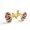 Color 6, variant on Men's Classic Stainless Steel, Pink Fruit Cherry Pattern Cufflinks Business Wedding Shirts, Golden
