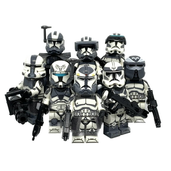 8-piece Clone Engineer Airborne Trooper Squadron Assembling Building Block Figure Set
