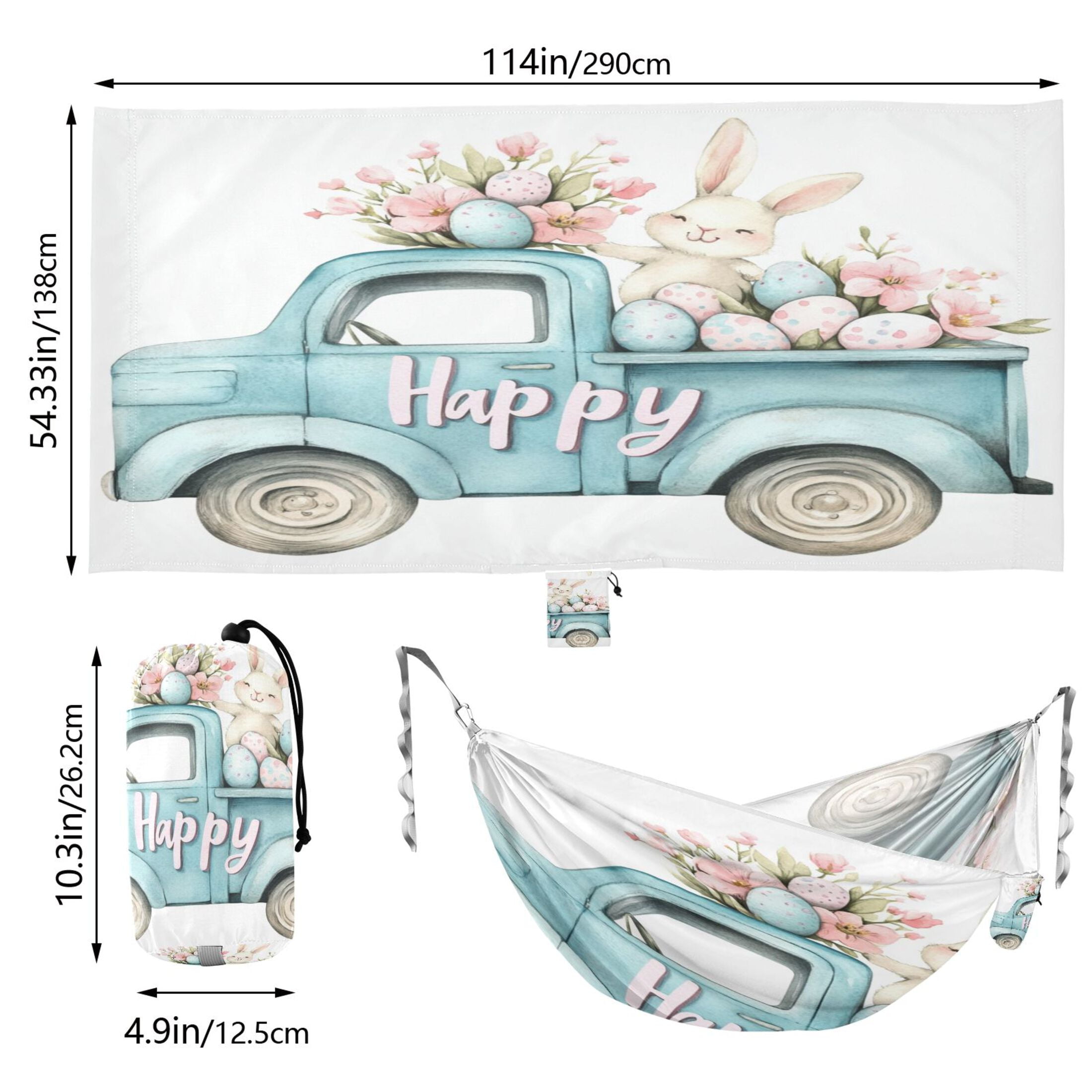 Hammock Camping Hammock Nylon Portable Hammock Travel Camping Hammock Pretty Easter Bunny