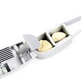 thumbnail image 4 of tooloflife Manual Garlic Press Garlic Peanuts Nuts Masher Portable Aluminum Alloy Silver, 4 of 8