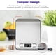 thumbnail image 3 of Báscula de cocina para alimentos, gramos y onzas digitales para pérdida de peso, horneado, cocina, Keto y preparación de comidas, pequeña, acero inoxidable 304, 3 of 6
