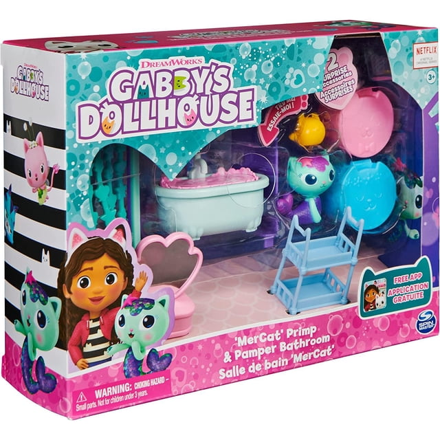 Gabby’s Dollhouse, MerCat’s Primp and Pamper Bathroom Gabby's Dollhouse 1
