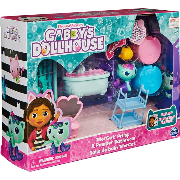 Gabby’s Dollhouse, MerCat’s Primp and Pamper Bathroom Gabby's Dollhouse 1
