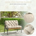 thumbnail image 4 of Kimunuk Outdoor Swing Cushion , 40" X 40" X 5" Waterproof Bench Chair Replacement Cushion with 6 Ties for Patio Porch, Cream, 4 of 7