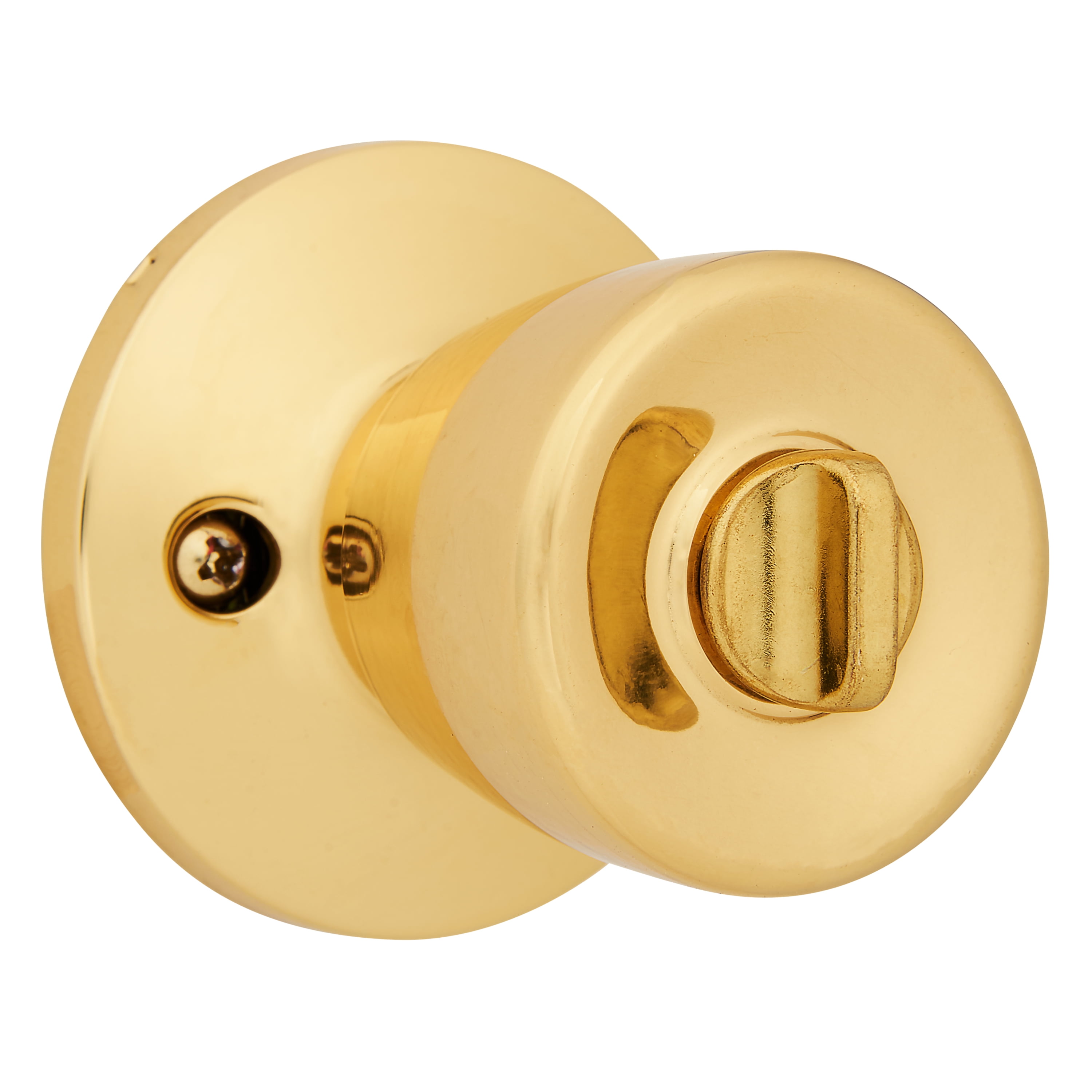Brinks Mobile Home Keyed Entry Classic Bell Style Doorknob, Polished Brass Finish