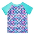 thumbnail image 5 of Esaierr Girls Swimsuits Short-Sleeved Shorts 2 Piece Printed T-Shirt Bathing Suit for 4-12Y, 5 of 6