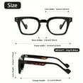 thumbnail image 3 of Ultra-Lightweight 24g Non-Slip Glasses - Retro Black frame & Tortoiseshell Temples, Full-Rim PC Frame for Office, Gaming, Everyday - Non-Prescription Eyewear for Men & Women, Gaming Gear, Classic Sty, 3 of 9
