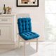 thumbnail image 1 of Cojín de asiento de chenilla de color liso, suave y sencillo, se puede atar con elástico, cojín de una pieza para cocina, restaurante o como respaldo., 1 of 7