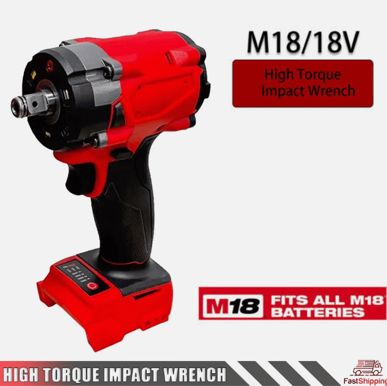 18V M18 FUEL 1/2" High Torque Impact Wrench, Bare Tool Only, For Milwaukee, Without Battery, Red & Black