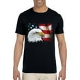 thumbnail image 7 of Bald Eagle American Flag Shirt Mens 4th of July USA Flag Fourth of July Adult Short Sleeve Black Shirt Summer Top Tee, 7 of 7