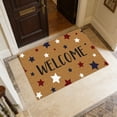 thumbnail image 1 of HCBY Patriotic Welcome Doormat, Independence Day Entry Rug, Star Pattern Design, Non-Slip Silicone Backing, Red White Blue Accents for Front Porch, 1 of 6