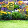 thumbnail image 5 of Eveokoki Stay Off Grass Sign with Metal Stakes, 7"x 8.8" Stay Off Grass Aluminum Signs for Yard, Weatherproof, Sturdy, 5 of 6