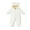 White, variant on ABATAB Newborn Baby Boy Girl down Jacket Hoodies Zipper Warm Rompers Infant Thermal Onesies Snowsuit Cold Winter Outfits