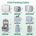 thumbnail image 5 of Ktaxon 3-Piece Softside Luggage Set With 8 Set Pcaking Cube TSA Lock, 360° Spinner Wheels Green, 5 of 18