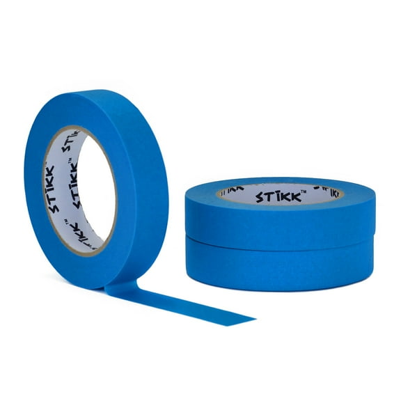 3 pack 1" inch x 60 yard rolls (24mm x 55m) STIKK Sky Blue Painters Masking Tape