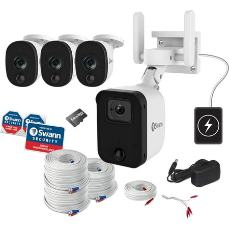 Swann - Fourtify 4 Camera Indoor/Outdoor Wi-Fi Security System
