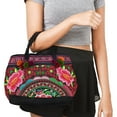 thumbnail image 5 of Chic & Beautifully Embroidered Red & Pink Flower Garden Handbag, 5 of 5