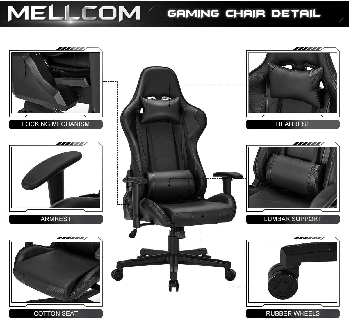 Video Game Chairs Gaming Chair Cadcah Ergonomic Computer Chair
