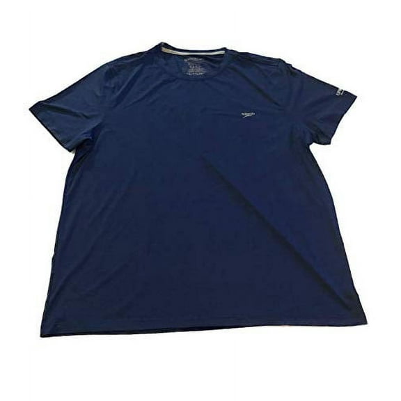Speedo Men's UPF 50 Quick Dry 4-Way Stretch Short Sleeve Swim Tee (Peacoat, Medium)