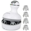 Electric Scalp Massager Handheld Portable Massager Rotating Waterproof with 4 Heads, 84 Nodes for Relieve Scalp,Stress Relax