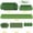 Green, variant on Event Decorations,Leaves Artificial Tropical Monstera 90Pcs 6 Kinds Large Small Green Leave