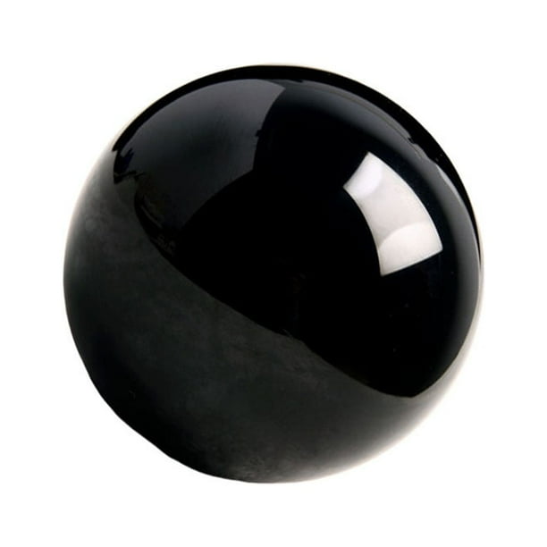 EeaseMX 1 esfera de obsidiana exquisita de 6 cm, bola de cristal negro natural, adorno de escritorio para manualidades de mesa en casa o en la oficina (negro)
