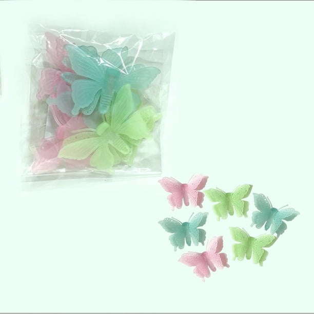 Pegatinas 3D que brillan intensamente Estrellas Luna Papel tapiz de mariposa para la decoración de la ventana de la oficina en el hogar Likrtyny Libre de BPA