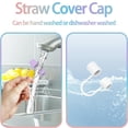 thumbnail image 2 of 6 Pcs Silicone Straw Covers Cap Compatible with Stanley Cup 30/40 oz Tumbler, Dust-Proof Reusable Simple Straw Toppers For Stanley Cup Accessories, Multicolor, 2 of 4