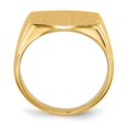 thumbnail image 2 of 14K Yellow Gold Ring Band Signet 15.0x16.5mm Closed Back Men's, Size 5, 2 of 5