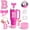 Letter B, variant on 6PCS Pink Stanley Cup Accessories Set, Initials Decorations for Stanley Cup 30oz 40oz, Includes Bow Straw Topper, Handle Charm, Letter Sticker, Silicone Boot, Spill Proof Stopper (Letter K)