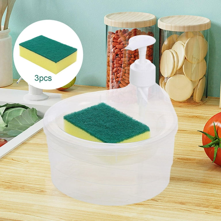 MR.Siga 2 in 1 Premium Dishwashing Soap Pump Dispenser and Sponge