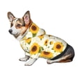 thumbnail image 7 of Fotbe European-style Pattern Sunflower A Print Small Dog Sweater Hoodies Pet Grey Hooded Soft Fleece Sweatshirts with Pocket Fall Winter Puppy Cat Sweaters Warm Clothes-Small, 7 of 7