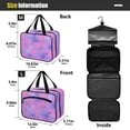 thumbnail image 3 of Travel Toiletry Bag with Metal Hook Large Capacity Cosmetic Bag Toiletry Bags for Travel, Gym, Camping Purple Hibiscus Flowers, 3 of 9