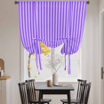 thumbnail image 4 of Tie Up Curtains for Windows Lavender Purple Stripes Valance Adjustable Balloon Curtain Classic Vertical Striped Tie Up Shades for Kitchen Living Room Bedroom Privacy Curtain Drape 34x45 Inch, 4 of 9