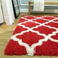 thumbnail image 3 of Maxy Home Bella Trellis Red 6 ft. 7 in. x 9 ft. 3 in. Shag Area Rug, 3 of 7