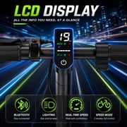 Electric Scooter for Adults, Youth & Big Kids – 19 MPH, 19 Miles Range, Foldable E Scooter with App Control, Dual Braking & Lights, Lightweight Commuting Scooter