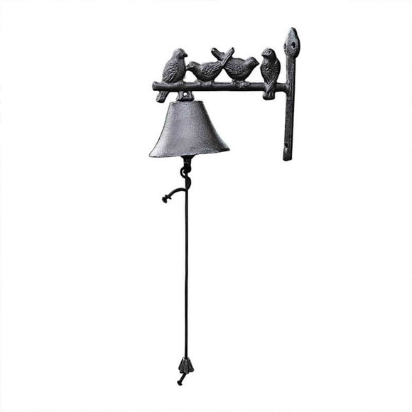 Bwiyojiz Home Decor Decoration Birds Bells Hand-cranked Doorbells Wind Chimes Villa Courtyard Garden, Gifts for Sister, Black