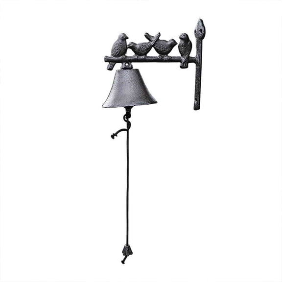 Wall Mount Birds Hand Cranked Bell Doorbell Decoration For Garden Entrance And Welcome 1Pc 7.48 X 6.89 Inches 2.20 Lb