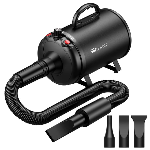 Secador de mascotas DOPICT 5.2HP/3800W con Velocidad y temperatura ajustables