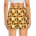 thumbnail image 2 of Lsque Halloween Ghost Pumpkin Printed Women's Running Shorts with Liner Pockets,Elastic Quick Dry Workout Athletic Gym Yoga Shorts,Womens High Waist Shorts-XX-Large, 2 of 9