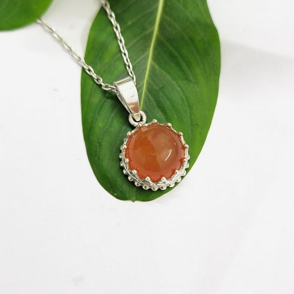 Amazing Carnelian Gemstone Pendant-Natural Red Gemstone Pendant-August Birthday Gift-Anniversary Gift
