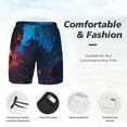 thumbnail image 3 of Daiia Spooky Halloween Night Scene Mens Swim Trunks Swim Shorts Quick Dry Swim Shorts with Mesh Lining Pockets-Medium, 3 of 9