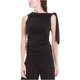 thumbnail image 1 of Max Studio London Blusa de punto con lazo en el hombro para mujer, negro, XS, 1 of 2