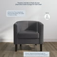 thumbnail image 4 of BELLEZE Accent Arm Club Chair in Linen Fabric - Highland (Gray), 4 of 7