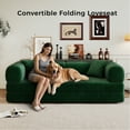 thumbnail image 4 of 78 Inches Convertible Sleeper Sofa Bed, Folding Floor Mattress Couch with Fixed-Shape Frame, Futon Boneless Couch Lounge Loveseat with Pull Out Bed, No Assembly Required, 4 of 11